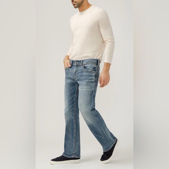 Silver Jeans Zac Light Wash Indigo 36 x 32 - Picture 1 of 3